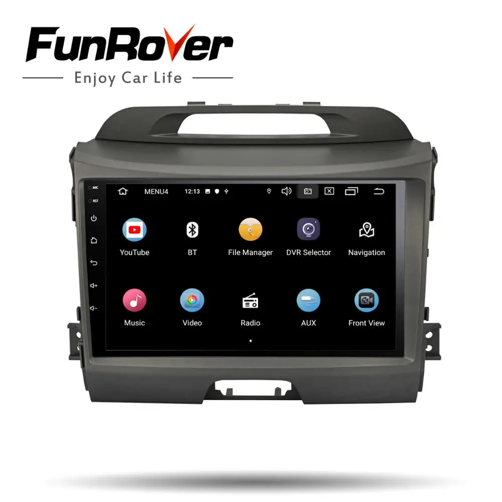 Perfect FUNROVER 2.5D+IPS Android 9.0 car dvd for KIA sportage 2011 2012 2013 2014 2015 radio gps navigation 2 din car multimedia player 1