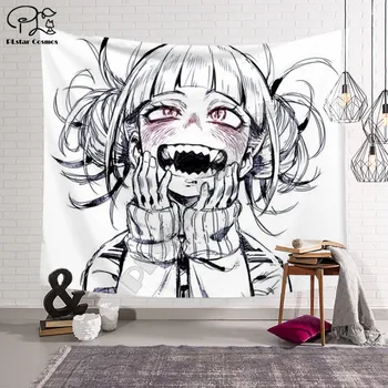 

Horror girl pattern Funny cartoon Blanket Tapestry 3D Printed Tapestrying Rectangular Home Decor Wall Hanging style-3