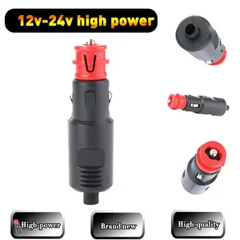 

Universal 12V-24V Car Modified Cigarette Lighter Plug Socket Power Plug Connection Male Adaptor Easy Connection Simple Wiring