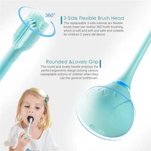 Электрическая детская зубная щетка на батарейках, электрическая вращающаяся зубная щетка, щетка для головы, Детская мультяшная зубная щетка высокого качества