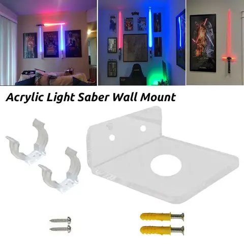 Transparent Light Saber Vertical Wall Mount Display Rack Home Wall Decoration Lightsaber Wall Holder