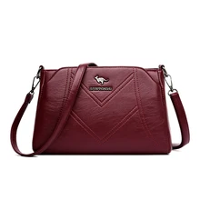 Винтажные кожаные роскошные сумки женские сумки дизайнерские сумки высокого качества женские ручные сумки для женщин Сумка через плечо черная