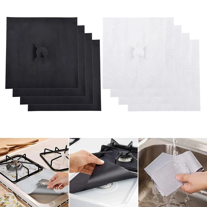 2/4pcs Stove Protective Cover Cooker Cover Liner Clean Mat Pad Non-stick Reusable Kitchen Gas Stove Stovetop Protector Kitchen