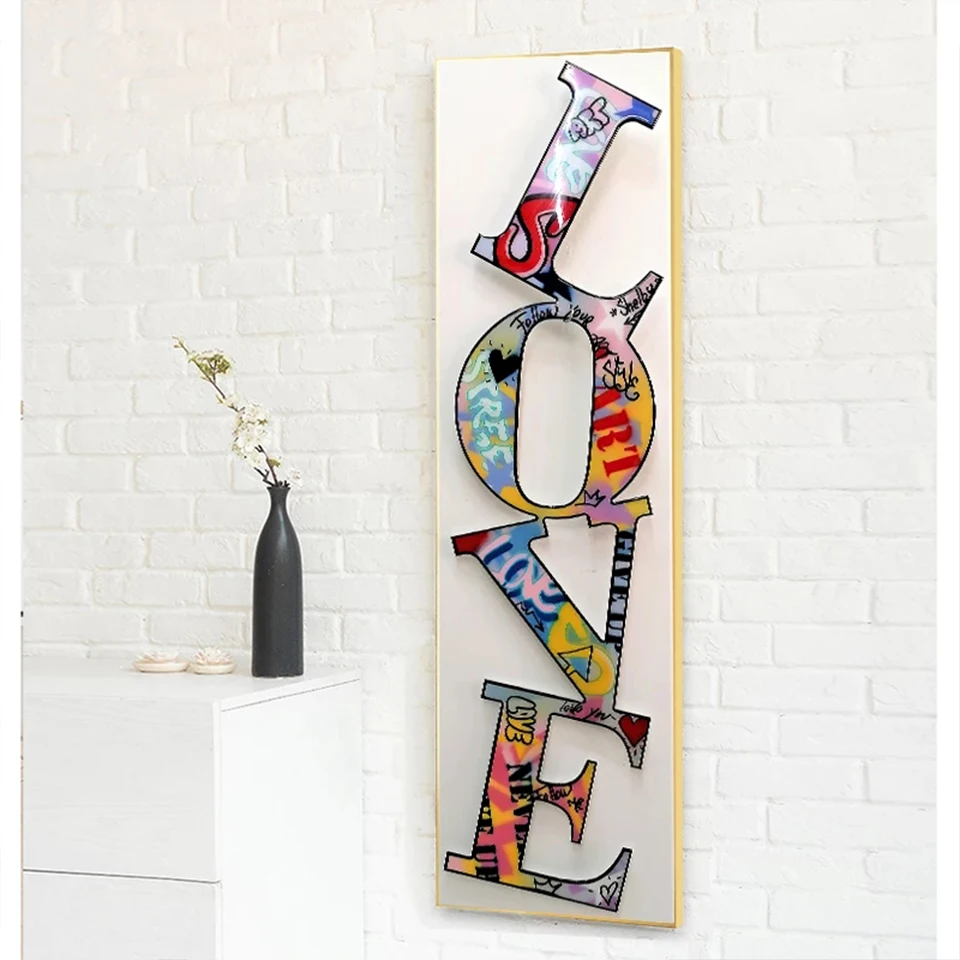 Graffiti Love Letter Abstract Diy Diamond Painting Mosaic Stitch Set Diamond Full Square Round 5D Diamond Ricamo A2190