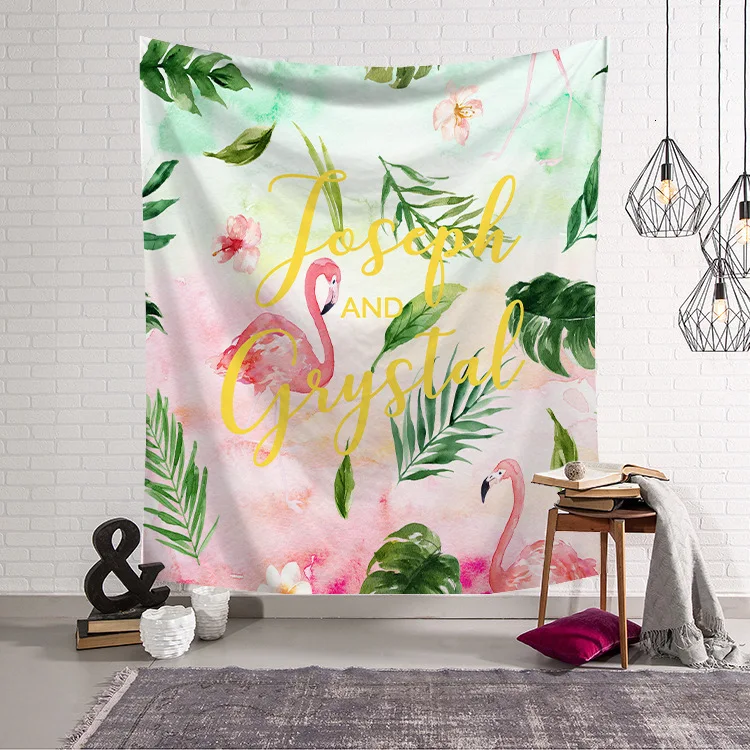 

Nordic Modern Wall Hanging Tapestry Flamingo Series Printed Art Wall Cloth Tapestries Bedroom Background Decor Shawl Blanket