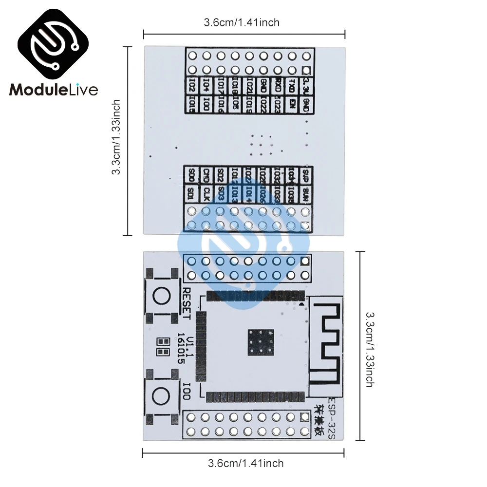 ESP-32S Pinboard преобразовательный модуль ESP32S Соединительная плата Поддержка для ESP-32S Беспроводной Wi-Fi и bluetooth-адаптер модуль