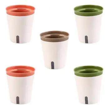 

1 Set Automatic Watering Pot Succulent Pot Set Succulent Plant Pot Flower Basin Absorbent Flowerpot For Home Garden Decoration