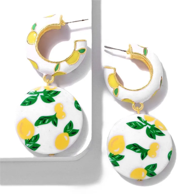 2019 простые корейские милые серьги для девушек маленькие с изображением фруктов