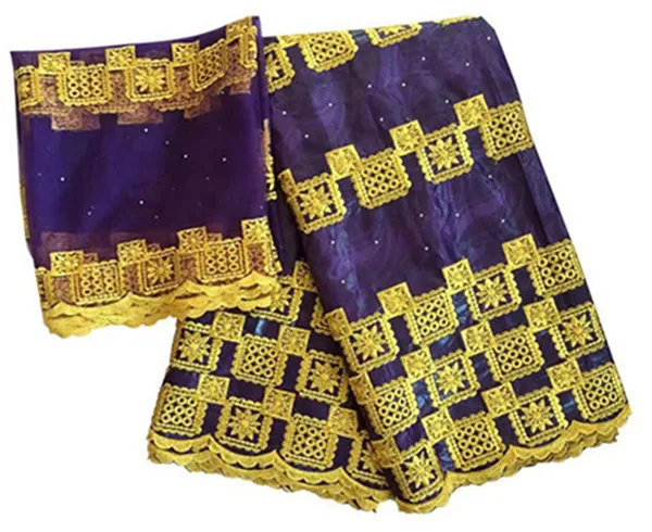 Еще Летающий Базен brode getzner последняя нигерийская кружевная ткань высокого качества африканский Базен riche getzner морская парча 5+ 2 ярдов - Цвет: purple