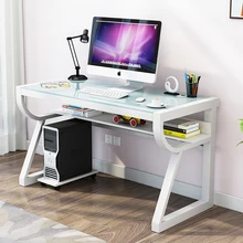 Компьютерный настольный стол простой современный бытовой экономичный из закаленного стекла Esports офисный студенческий стол для спальни простой стол