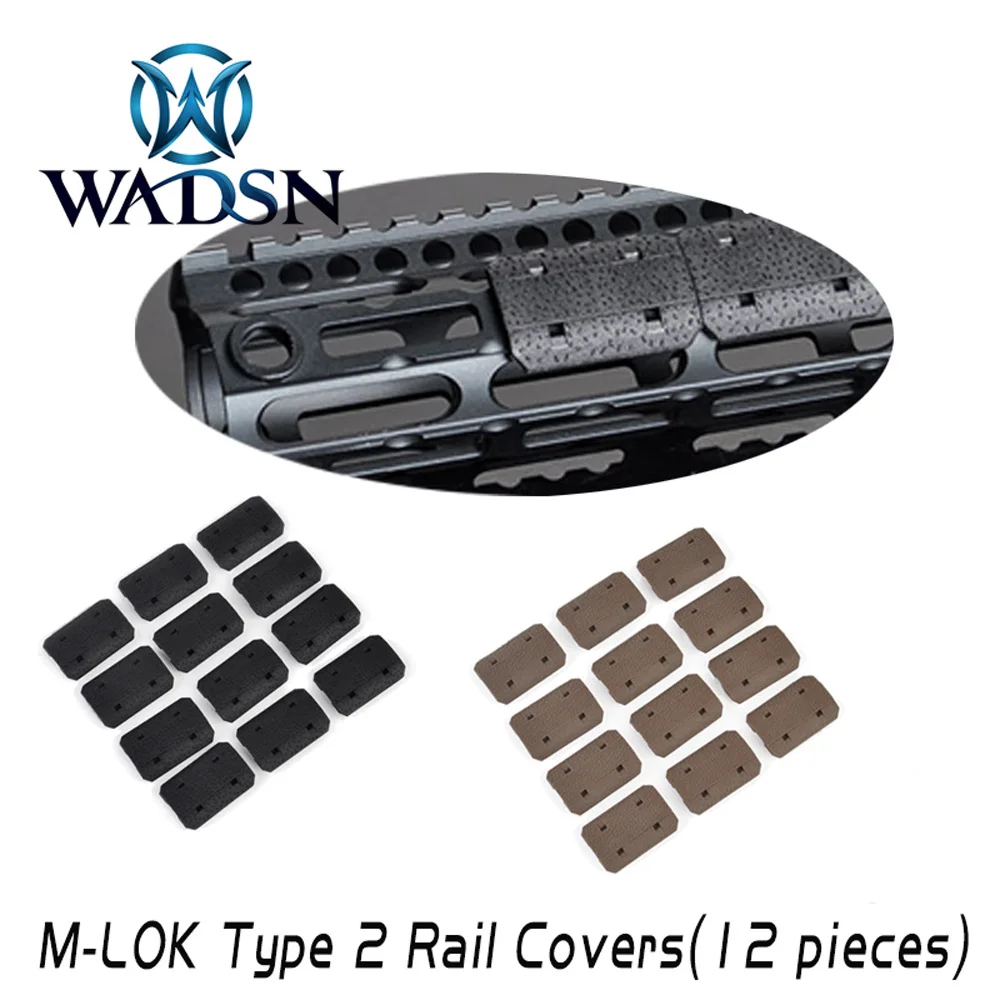 WADSN рейка Крышка для m-lok sysytem 12 шт. аксессуары страйкбол Крепление weaver M LOK Тип Softair M4 AEG MP02028 охотничий аксессуар