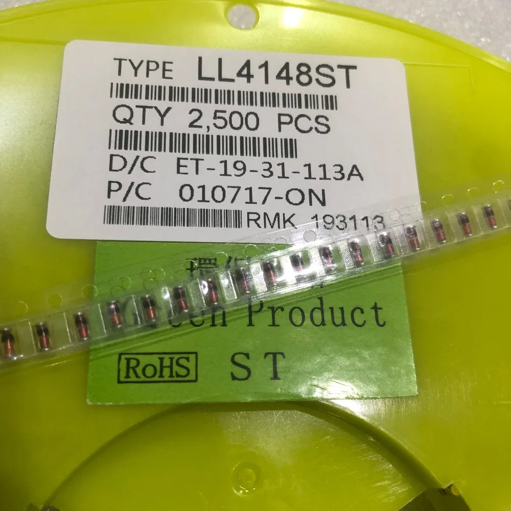 2500 шт. LL4148 LL-34 SMD 1N4148 IN4148 Высокоскоростной Переключатель