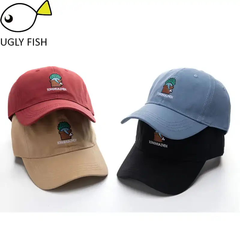 black cotton baseball cap