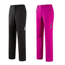 Зимние мужские и женские Дышащие Мягкие штаны для улицы, водонепроницаемые ветрозащитные термо брюки, треккинговые альпинистские лыжные штаны