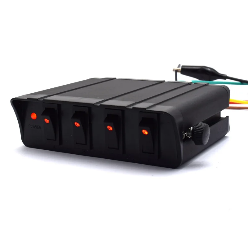 40-Amp на переключатель включения/выключения коробка контроллер Кулисные Переключатели коробка 12 В SPST 4-Gang кулисный переключатель Панель