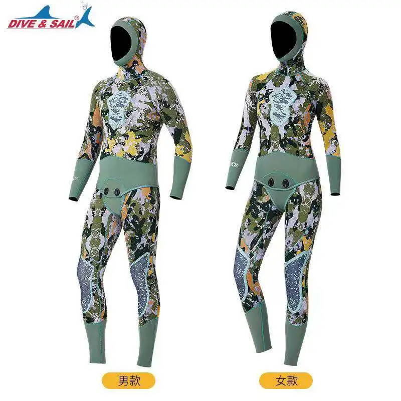 New Arrival Mens Womens 3MM Neoprene Wetsuit with Hood Two Piece Warm Wet Suit for Snorkeling Surfing Scuba Diving