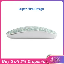 Ослепительная перезаряжаемая 2,4G беспроводная мышь, покрытая стразами, подарок, беспроводная компьютерная мышь, игровая мышь для ноутбука