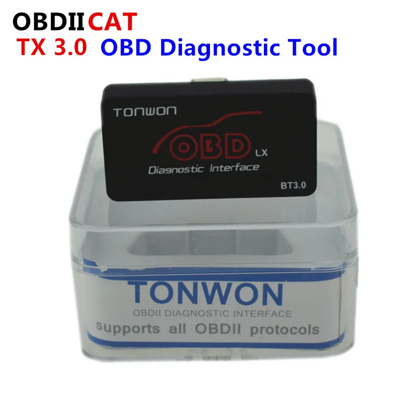 Автомобильный сканер 10 шт./лот TONWOM LX Bluetooth BT3.0 ELM327 OBD диагностический инструмент