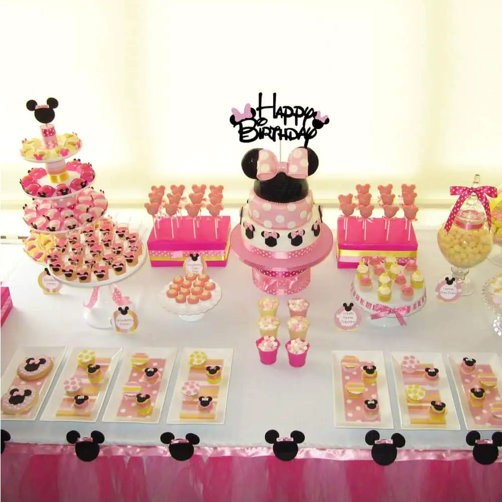 Party Decorations Birthday Party Supplies Cake Topper Cake Decorations Cake Toppers Disney Minnie Mouse party cake topper decor girl favor cake topper birthday party decor baby girl birthday decoration