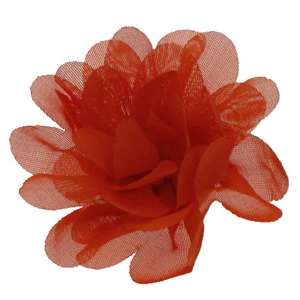 orange 5 см Детские Мини DIY Цветы Дети Бутик шифон цветы без повязки на голову без зажимов Свадебные Девушки аксессуары для волос 20 шт./лот - Цвет: orange