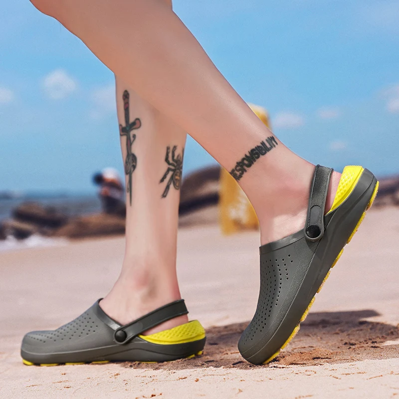 

Men Sandals Hiking Plus Size EUR 47 Men Summer Sport Water Sandals Big Size US12.5 Slip-On Beach Water Shoes Breathable Sneakers