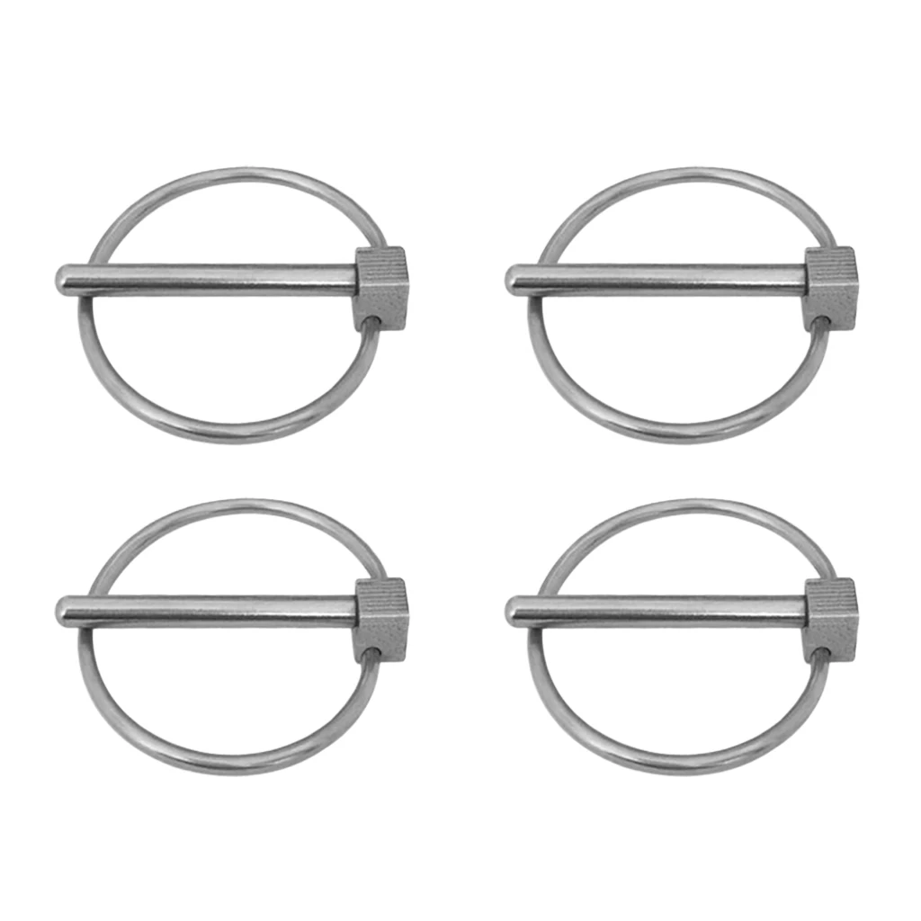 Нержавеющая сталь 316 Linch Pin Ring Catch 4 мм Морской сорт(4 шт