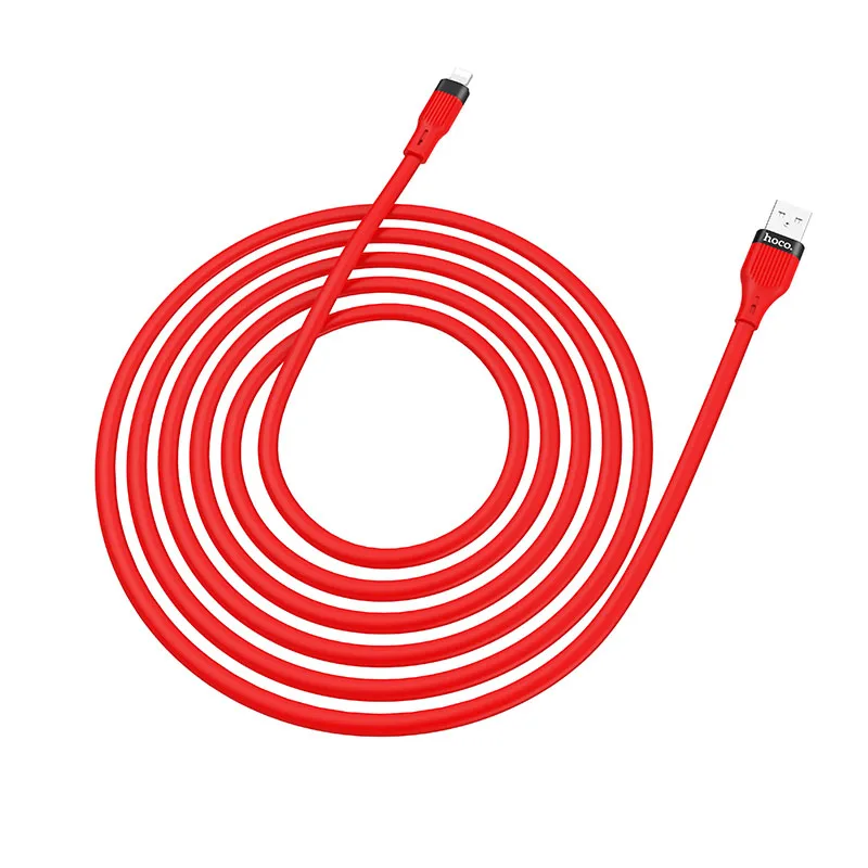 HOCO U72 20 шт./лот 1,2 м Прочный USB кабель для iPhone кабель Micro кабель для samsung USB кабель зарядное устройство провод - Цвет: red