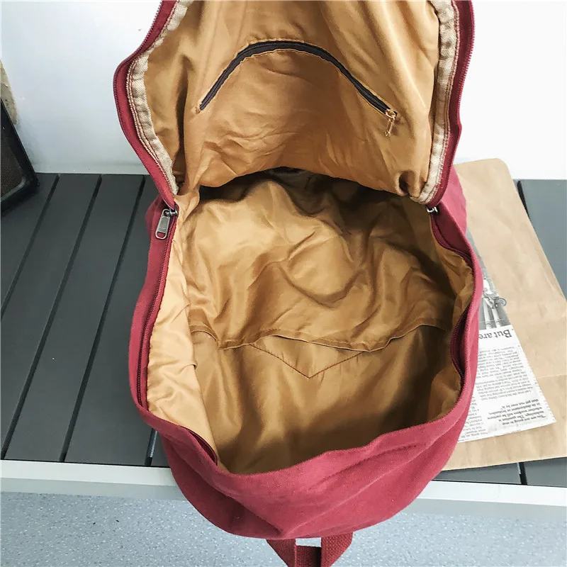 Green 100% Cotton Backpacks Solid Black Shoulder Bag Soft Canves Lesure Or Travle Bag Minimalist style Unisex School Bag f
