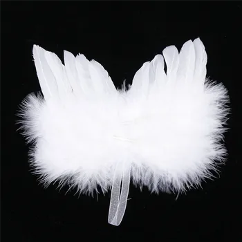 

10 PCs Angel Wings White Feather Easter Christmas Ornament Decoration New Wedding Prop Hanging Ornament Party Supplies