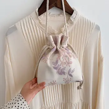 

Women Flower Lace Embroidery Ethnic Vintage Shoulder Bags Handbag Tote Drawstring Crossbody Satchel Purse C90E