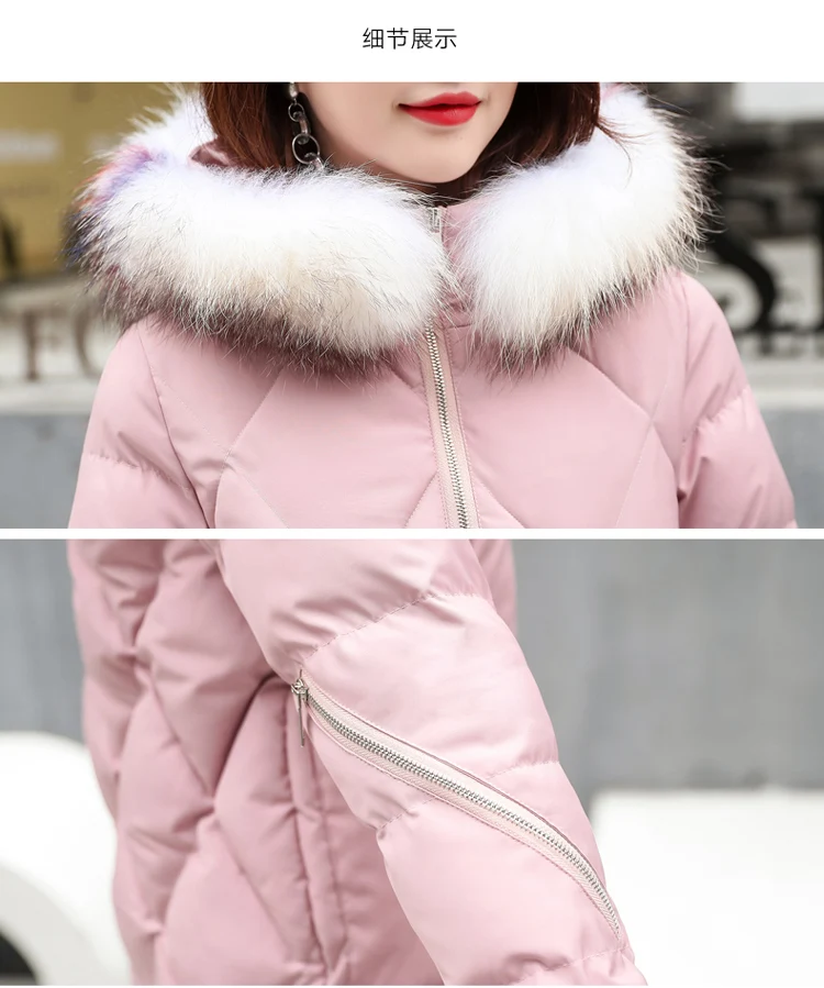 Cotton Coat Women's Mid-length Winter New Style Korean-style INS down Coat Dongdaemun down Feather Cotton-padded Clothes Co