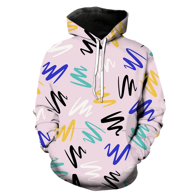 2021 Abstract graffiti pattern Men/Women Hoodies With Hat Hoody