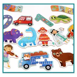 Детская игрушка-Паззл животные люди Алфавит автомобиль деревянные пазлы детские развивающие дошкольные обучающие игрушки для детей
