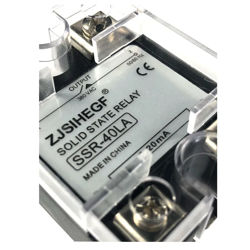 Вход DC 4-20mA однофазный SSR AC твердотельные реле SSR-80/100/120LA для теплоотвода регулятор напряжения выход 0-480VAC