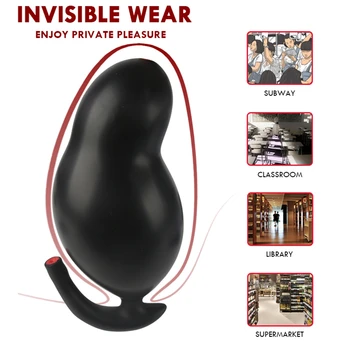 Go Out Double layer Inflated Super Big Anal Plug Dildo Pump Butt Plug Anal Dilator Prostate Massage Extender Dilatador Sex Toys 4