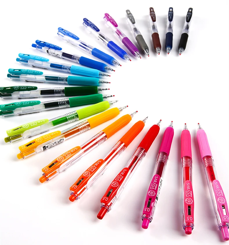 Упаковка из 20 разных Цвет s Pen Япония Zebra SARASA JJ15 сок гелевые ручки с зажимом маркер