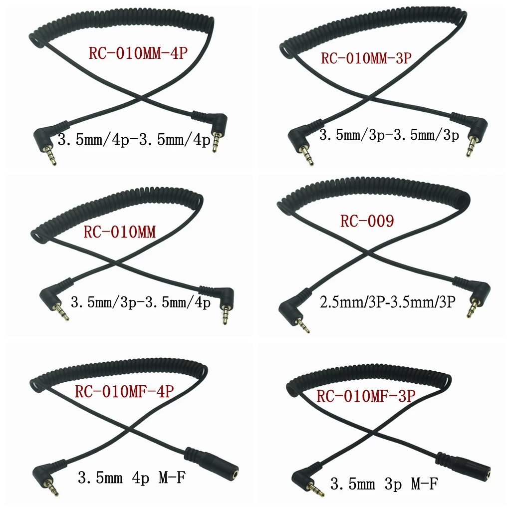 90 Gradi 3.5Mm 3/4 Poli Maschio Trs A Trrs 3.5/2.5Mm 3P 4 Poli Maschio/Femmina Cuffie Audio Stereo Aux Cavo A Spirale A Spirale