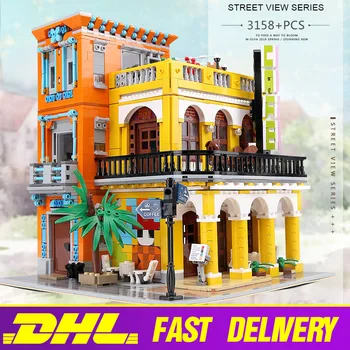 

Ctiy Street Building Toys Compatible with Cafe Havana Shining Model Building Blocks Assembly Kits Kids Christmas Gifts
