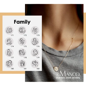 

eManco Mother & Baby Memory Necklace women Real 316L Stainless Steel Necklace for women Trendy Minimalist Jewerly
