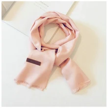 Детские шарфы; сезон осень-зима; однотонный шарф для мужчин и женщин; корейский Повседневный теплый шарф; AC040