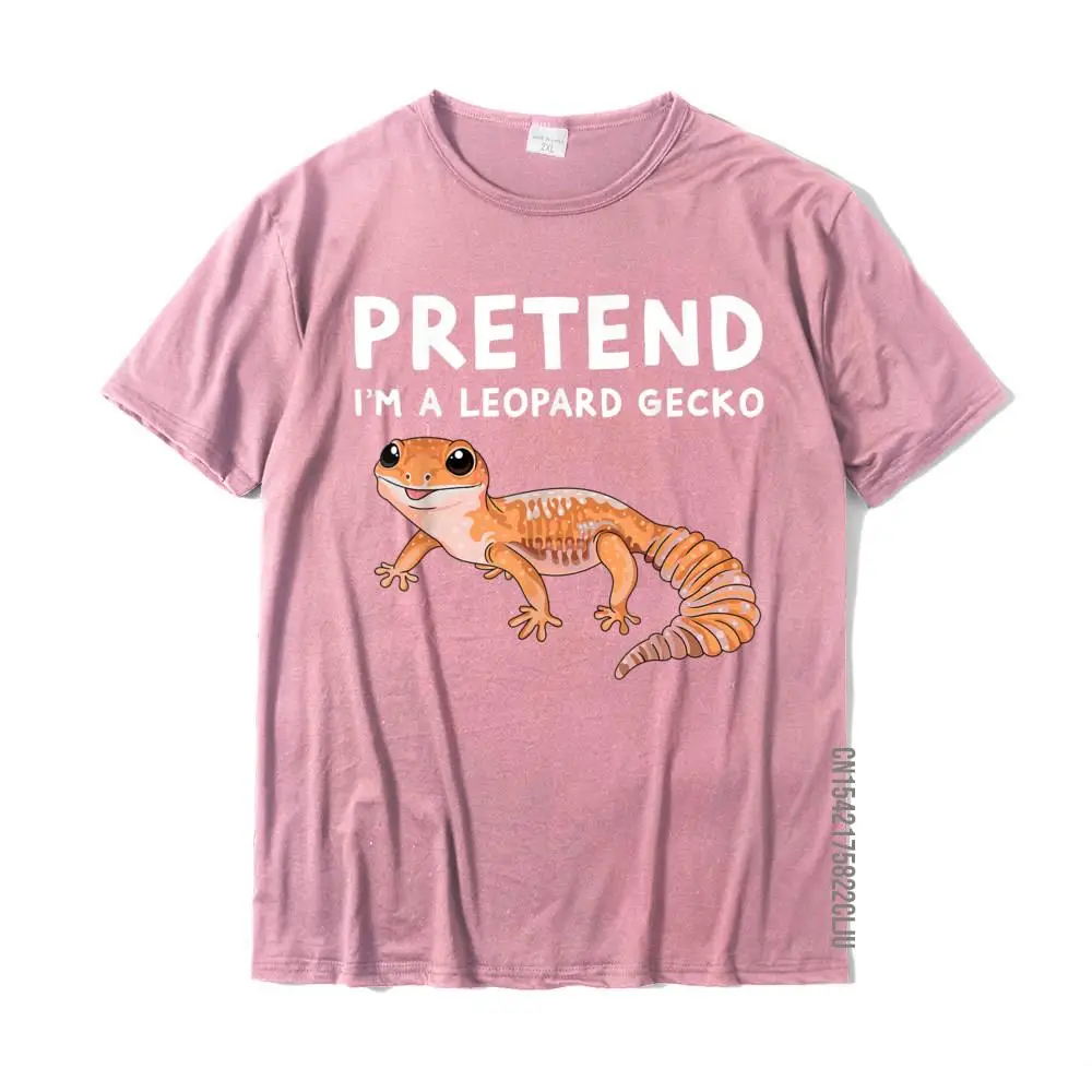 Cool T Shirt New Design Short Sleeve Party 100% Cotton Round Collar Mens Tops & Tees Gift Tops T Shirt Father Day Gecko Halloween Costume Pretend I'm A Leopard Gecko T-Shirt__34818 pink