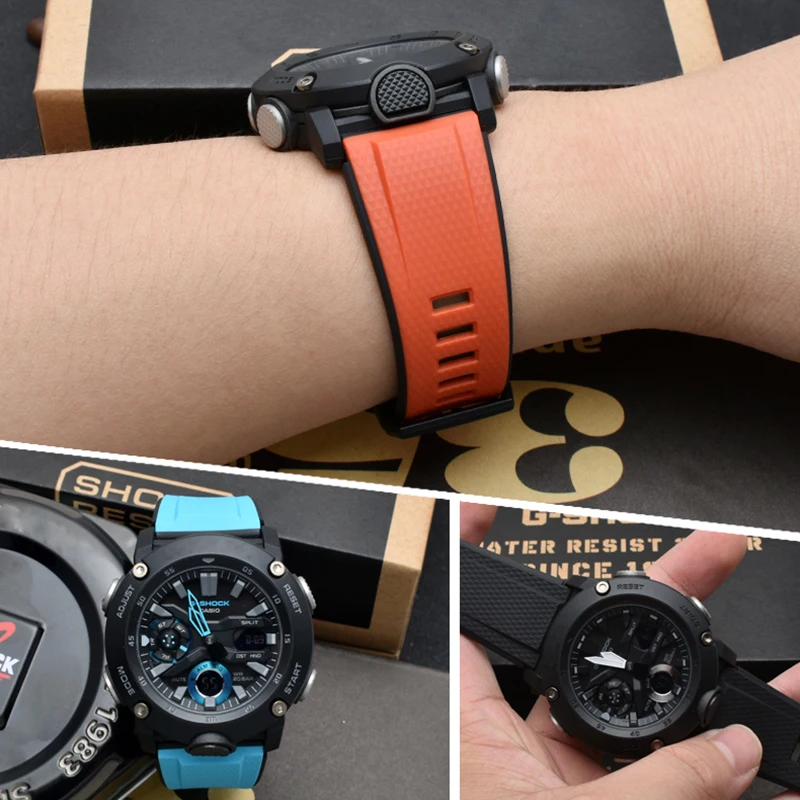 24 мм ремешок для Casio PRW-6600 PRG-600YB-3 часов prg-650 Спортивный Браслет Водонепроницаемый