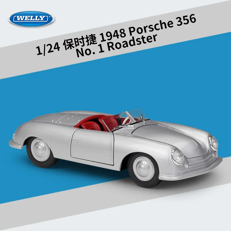 Welly 1:24 1948 Porsche 356 сплав модель автомобиля Diecasts& игрушечные транспортные средства коллекционные подарки не-пульт дистанционного управления Тип транспортная игрушка