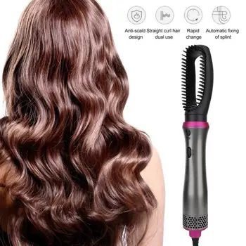 

Professional Hairbrush Multi-functional Hot Air Comb Straightening Curling Hair Dryer Styling Tool with Storage Bag Hair Comb