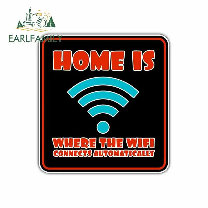 

EARLFAMILY 13cm x 12.2cm for Home WiFi Internet Online Logo Car Stickers Vinyl JDM Waterproof RV VAN Fine Decal Car Accessories