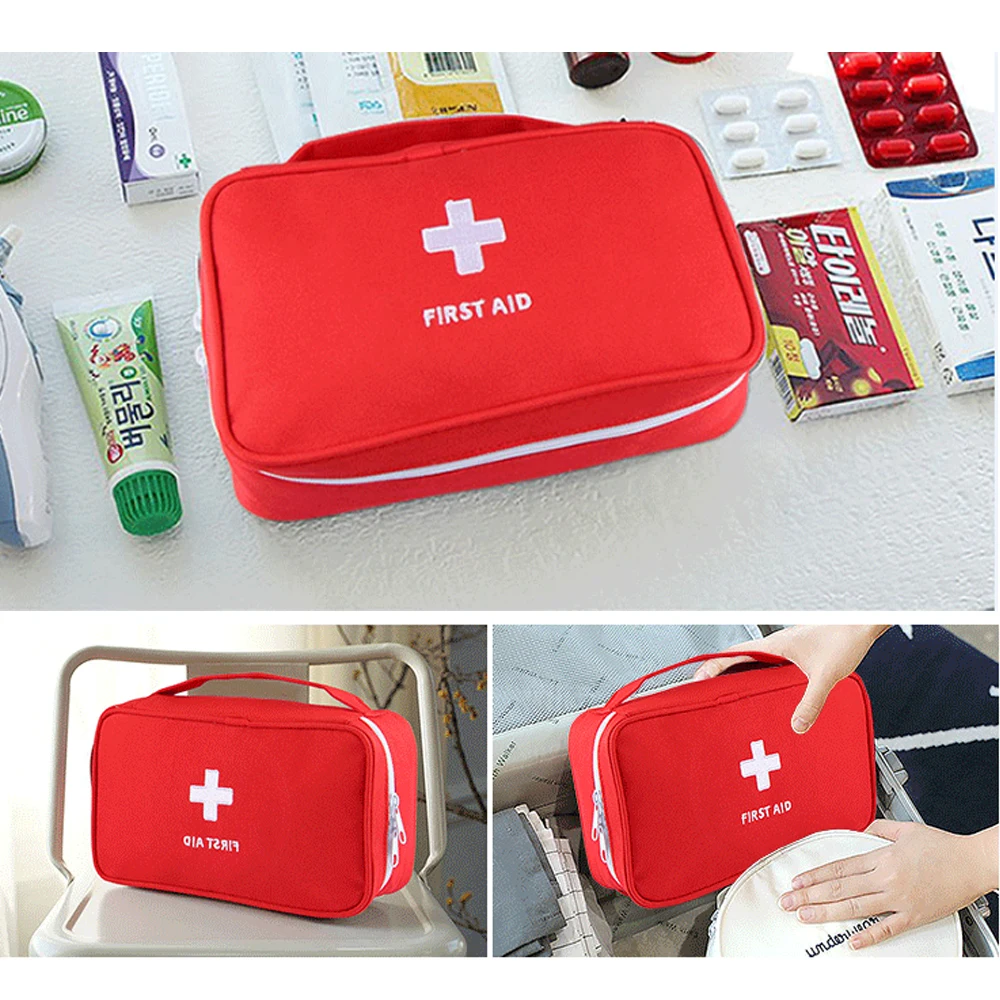 Portable Emergency Bag Zipper Nylon Pouch Camping Handheld Medical Bag