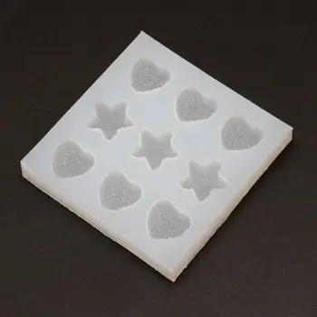 

Sugar Love Star Heart Soft Candy Pendant Mold Slilcone Resin Molds Jewelry Tools Dried Flower Resin Decorative DIY Hand Crafts