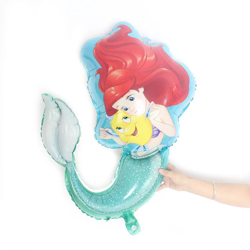 1 шт. маленькие фольгированные шары с русалкой Ариэль из мультфильма принцесса гелиевый баллон Дети День рождения украшения globos вечерние принадлежности - Цвет: L CW mermaid