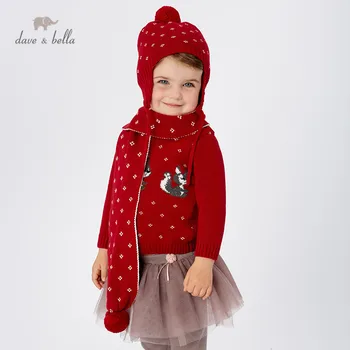 

DB11412 dave bella autumn winter baby girl fashion sweater top kids toddler pullover knitted sweater boutique