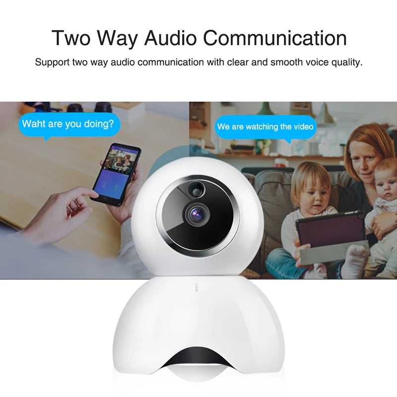 Интеллектуальная камера eWeLink 1080P HD Wi Fi IP с поворотным зумом двусторонняя